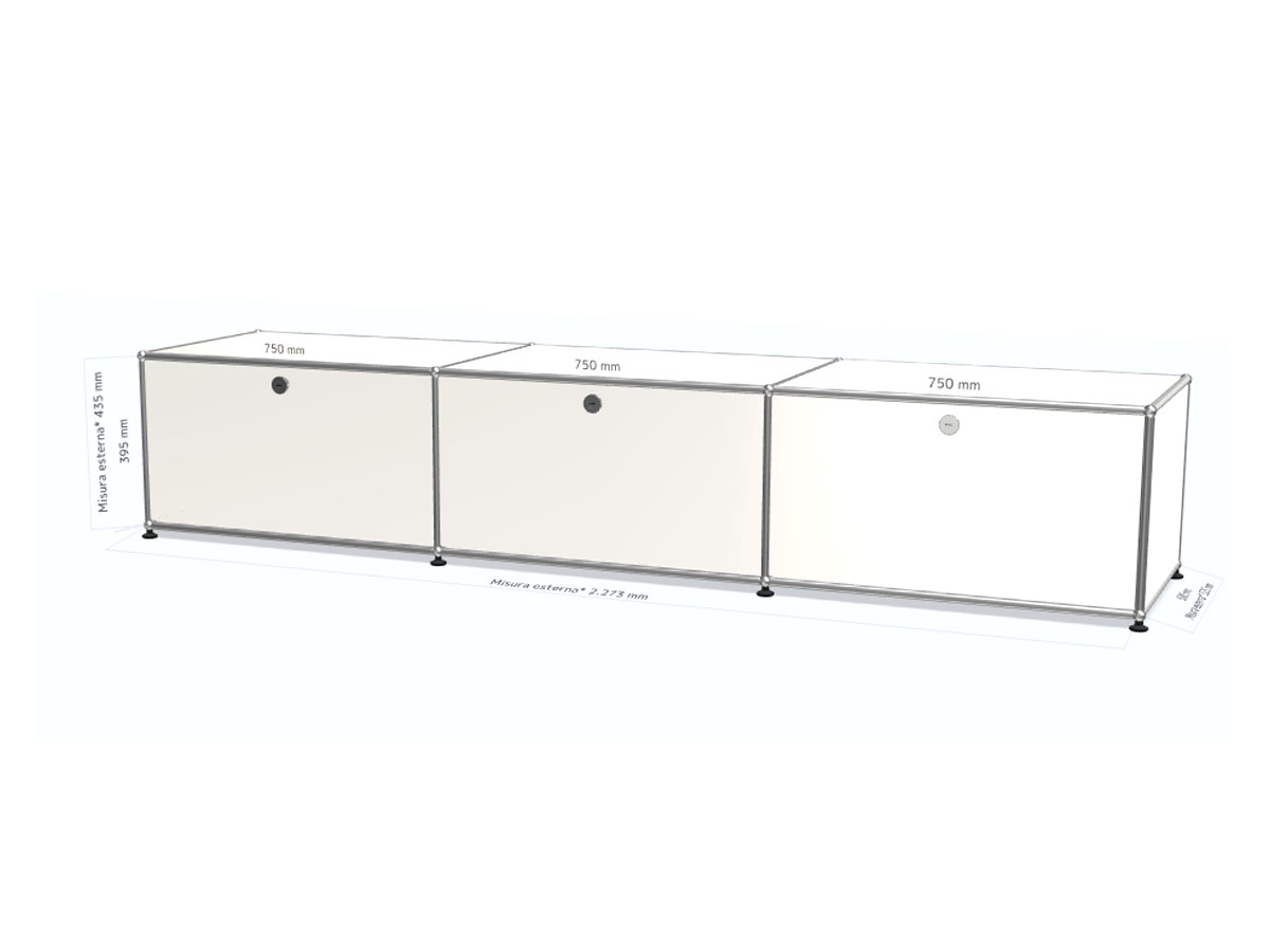 USM Haller Low Sideboard L Pure White Ral 9010