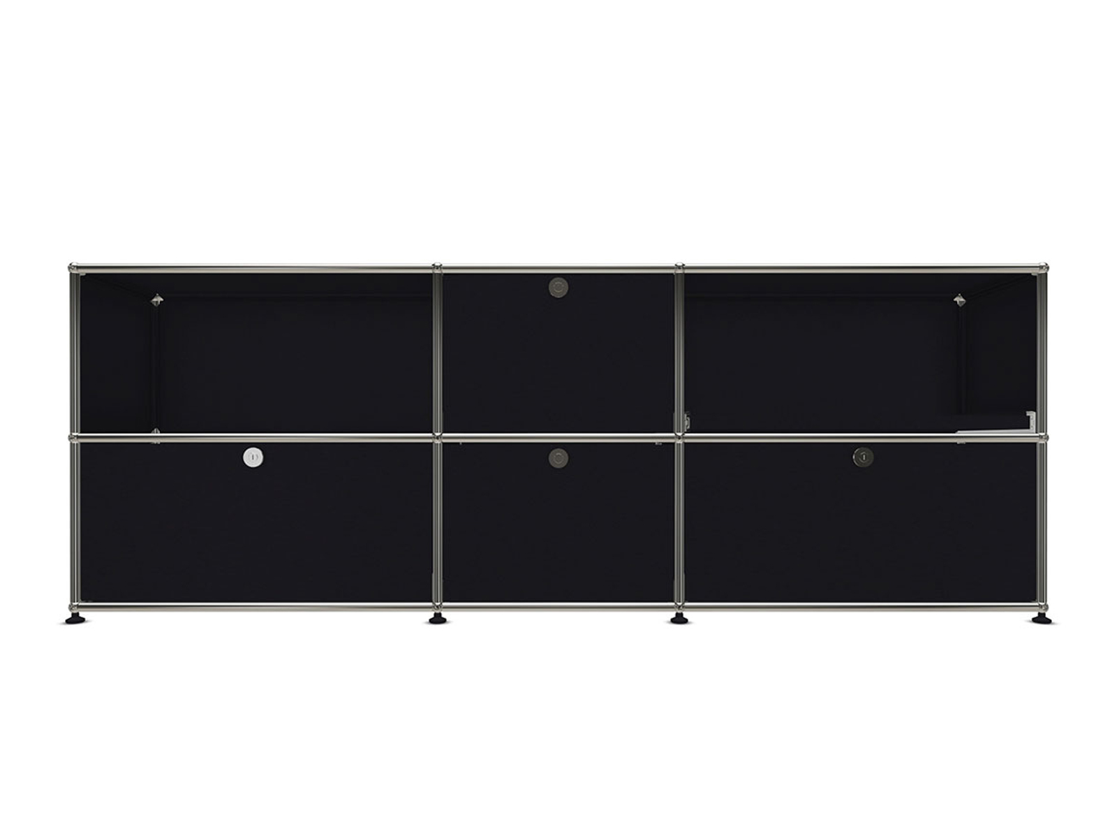 USM Haller Sideboard L With 2 Drawers 2 Vasistas Doors And 1 Extension Shelf