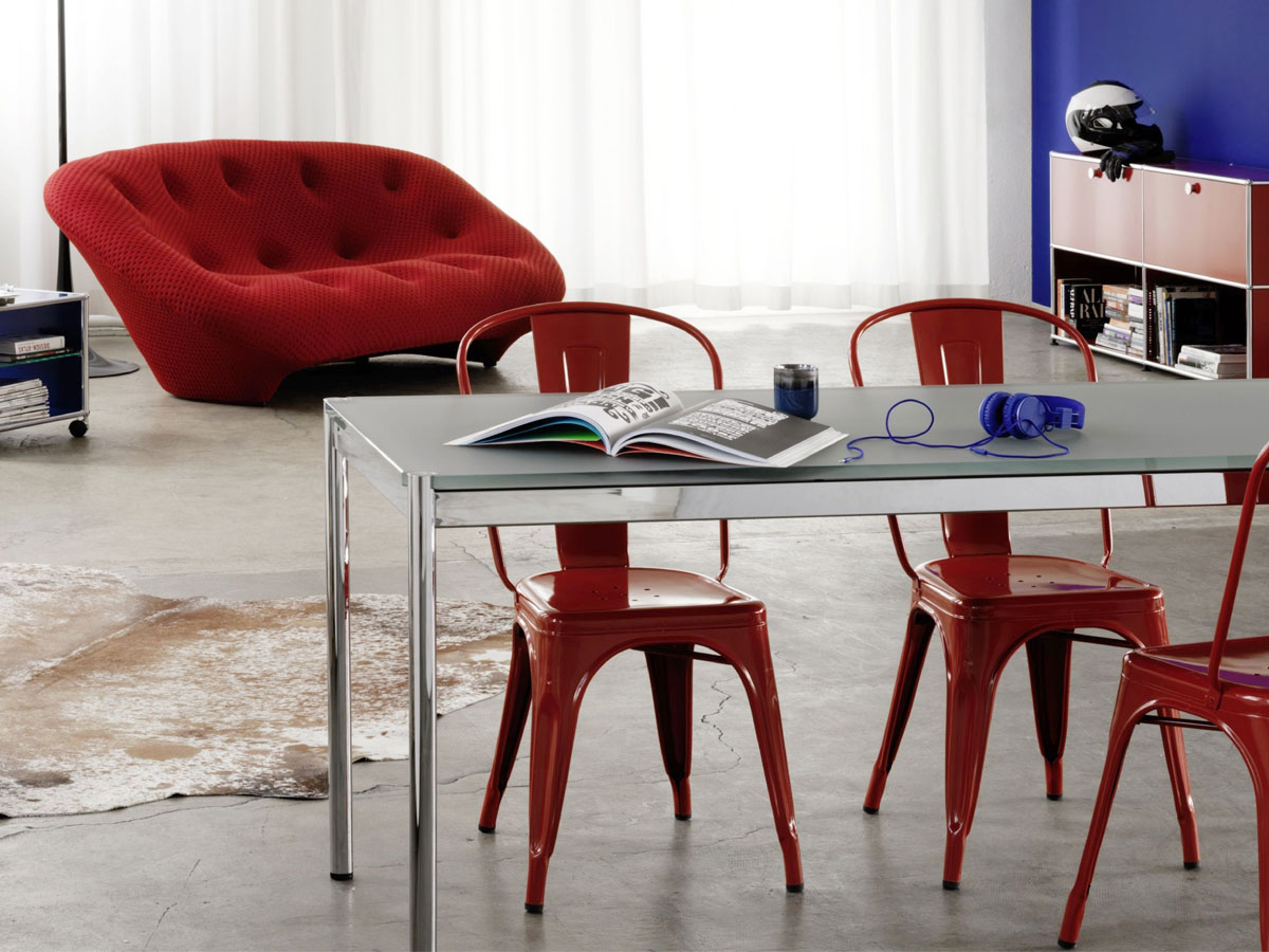 USM Haller Laminate Table 200 Top Pearl Gray