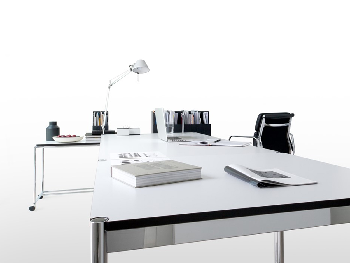 USM Haller Laminate Table 200 Top Pearl Gray