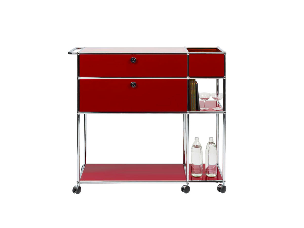 USM Mix It Red Bar Cart