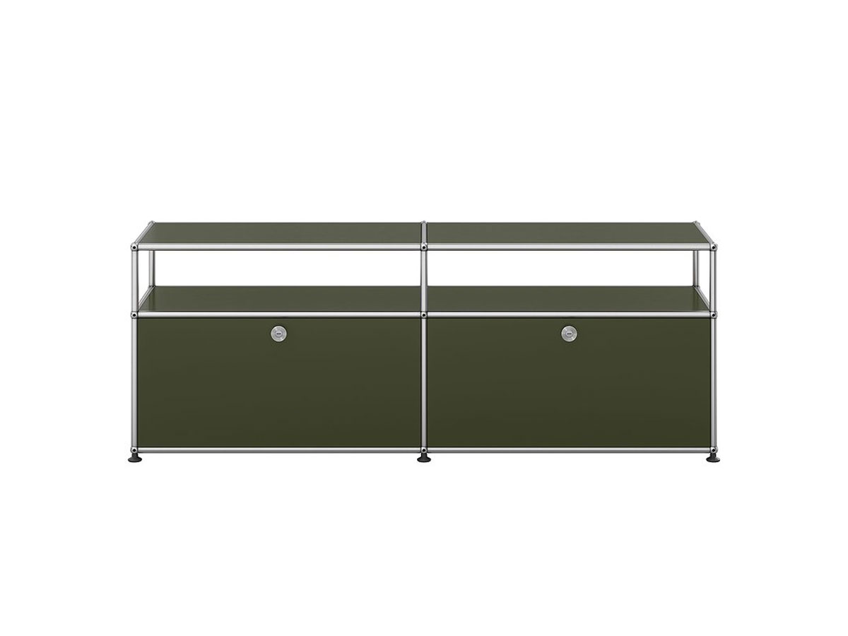 USM Haller Low Cabinet Olive Green
