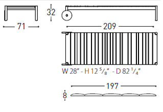 Varaschin Barcode Sunlounger