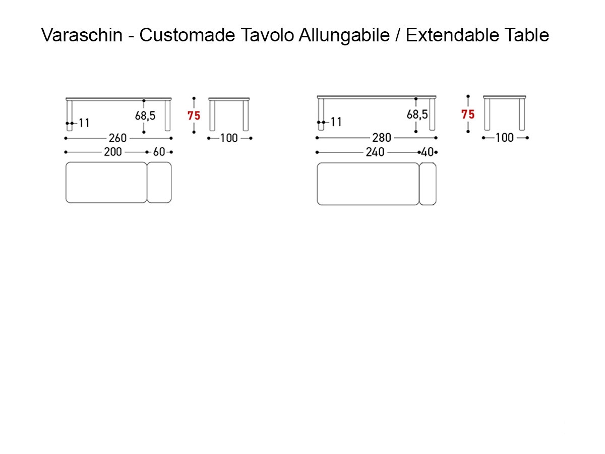 Varaschin Customade Extendable Table Outdoor