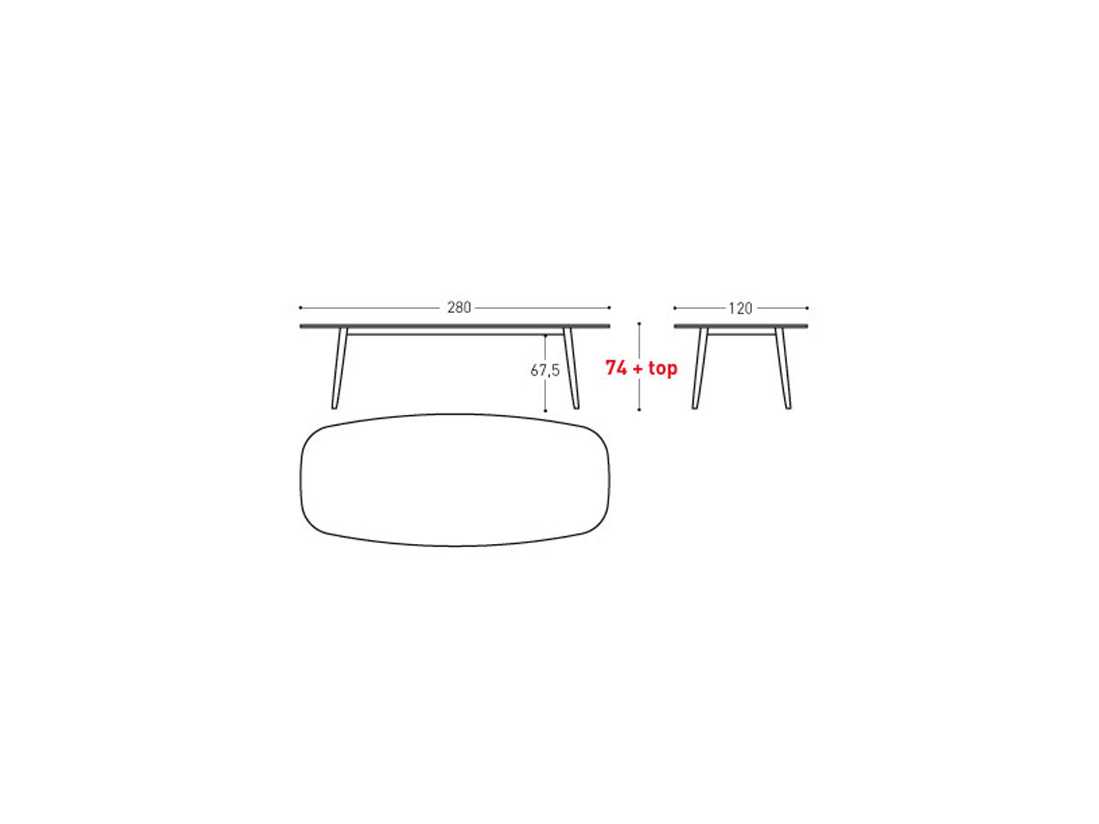 Varaschin Ellisse Table 280