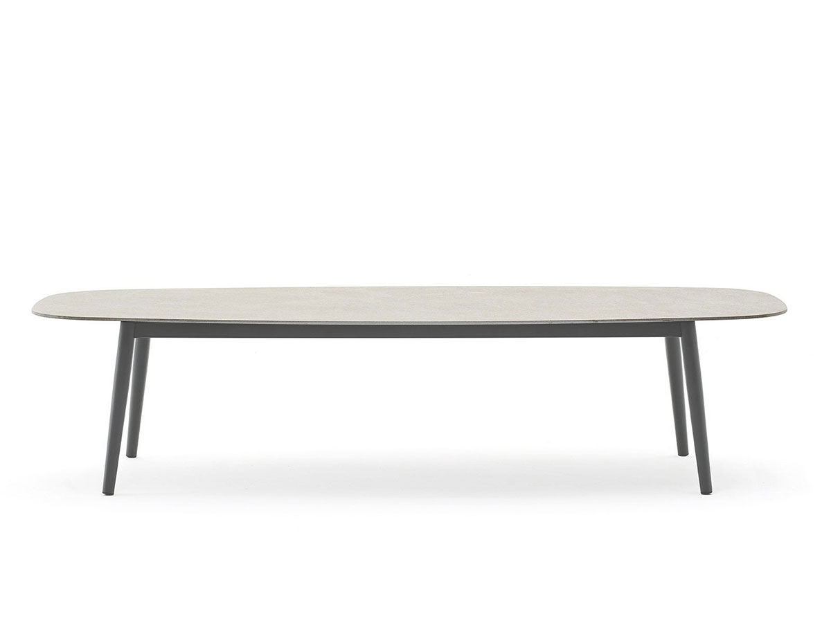 Varaschin Ellisse Outdoor Table Silk Grey Porfido Ceramic