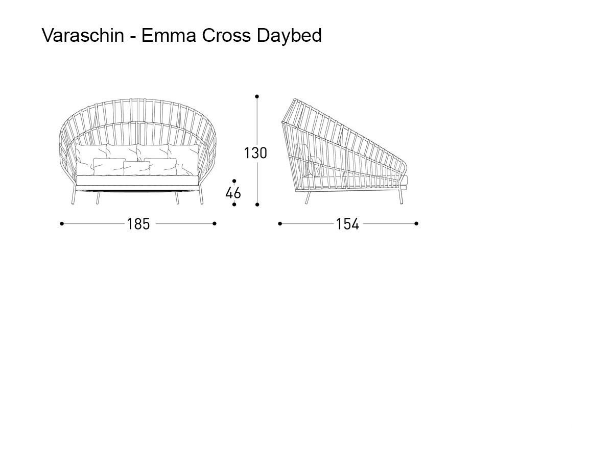Varaschin Emma Cross Daybed Outdoor