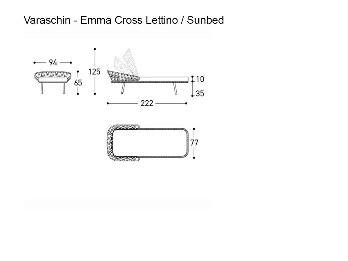 Varaschin Emma Cross Sunbed Outdoor