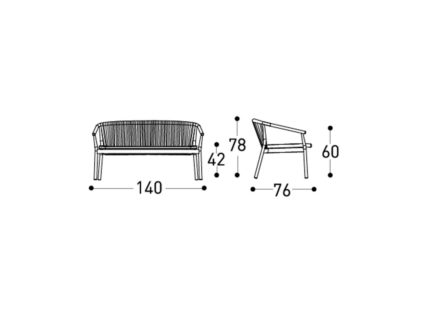 Varaschin Smart 2 Seater Sofa