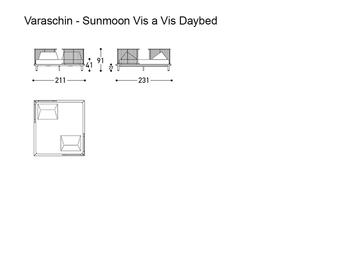 Varaschin Sunmoon Vis A Vis Daybed Outdoor