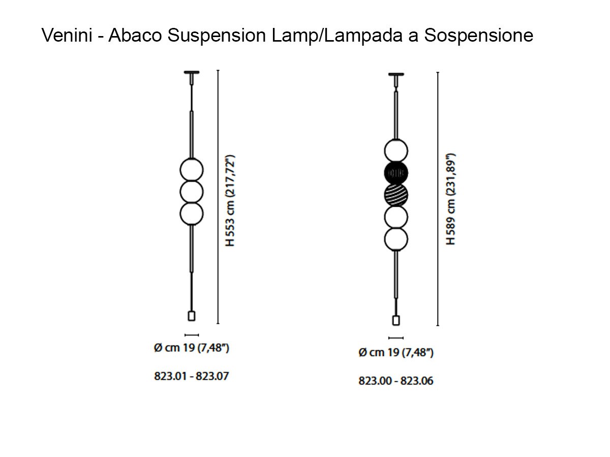 Venini Abaco Suspension Lamp
