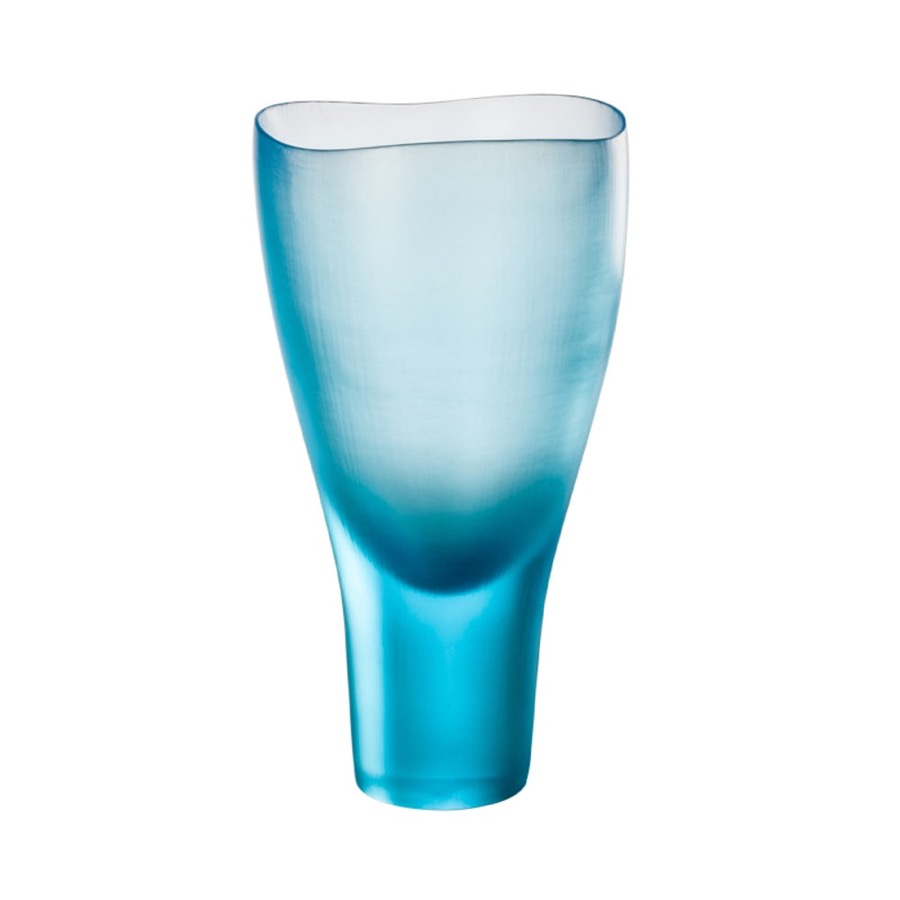 Venini Battuti Acquamare Vase Numbered Series