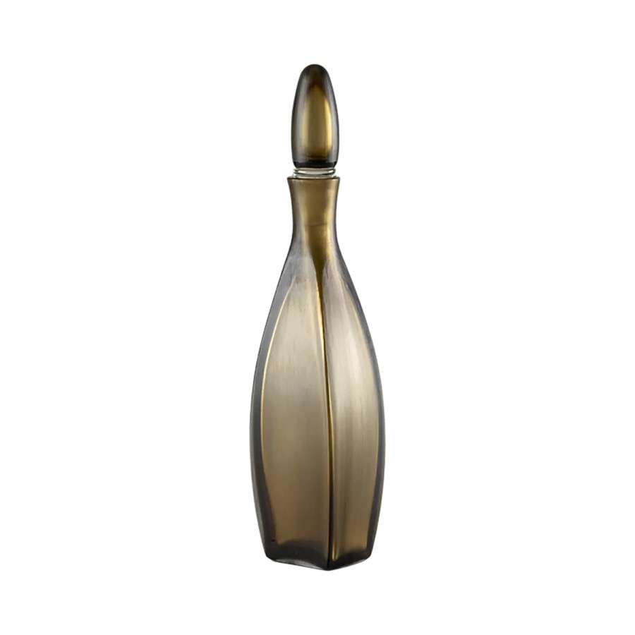 Venini Bottiglia Incisa Bronzo Vase