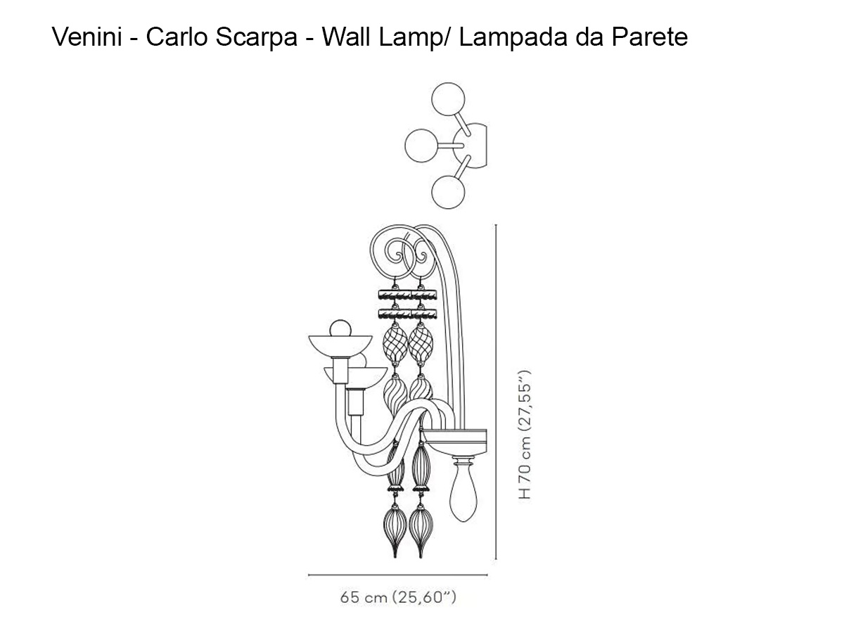 Venini Carlo Scarpa 99370203 Wall Lamp