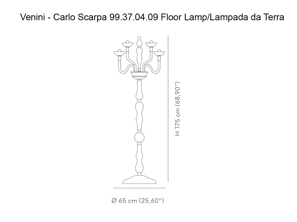 Venini Carlo Scarpa 99370409 Floor Lamp