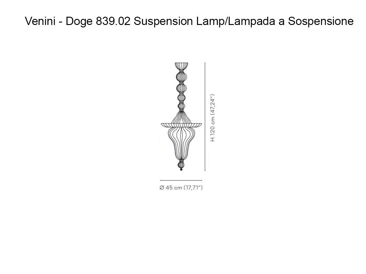 Venini Doge 83902 Suspension Lamp
