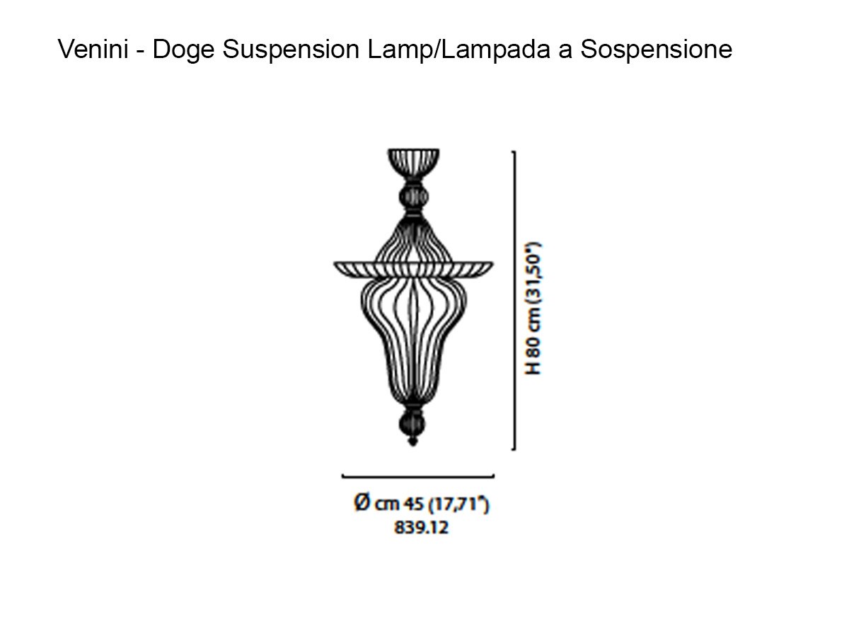 Venini Doge 83912 Suspension Lamp