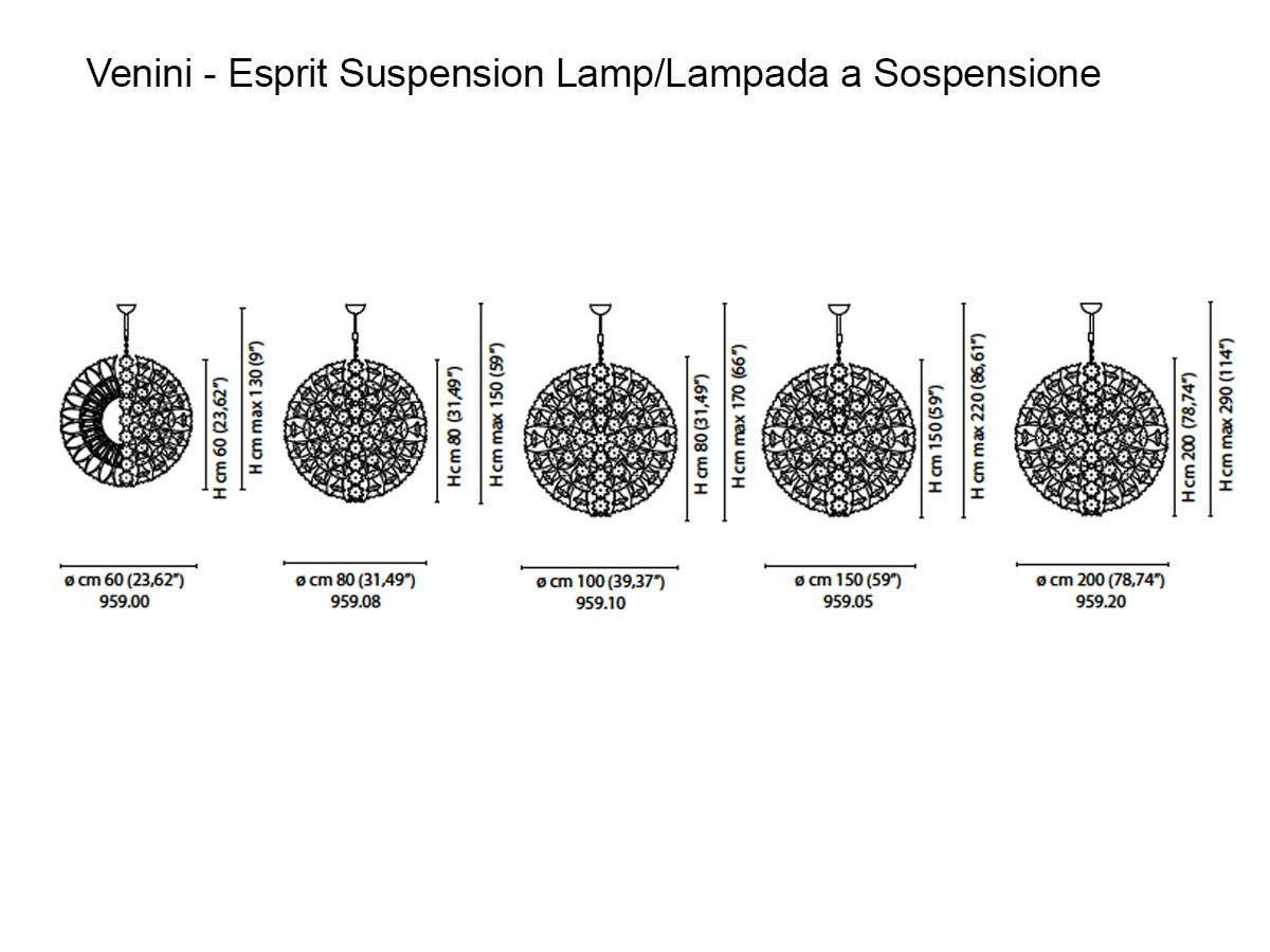 Venini Esprit Suspension Lamp