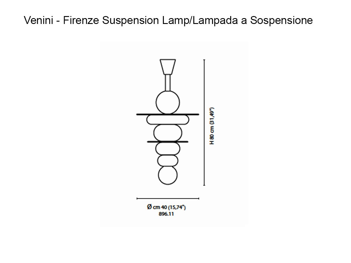 Venini Firenze Suspension Lamp