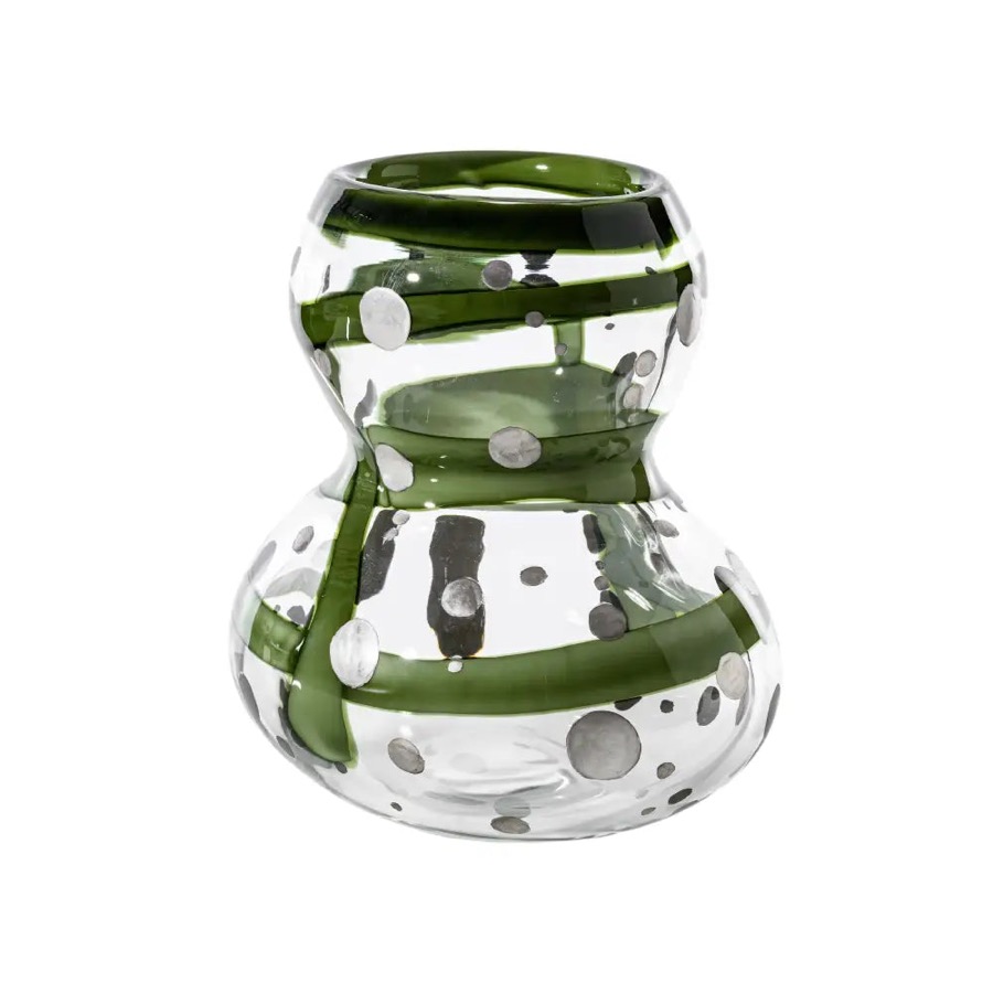 Venini Gran Bulbo Mini Verde Mela E Foglia Vase