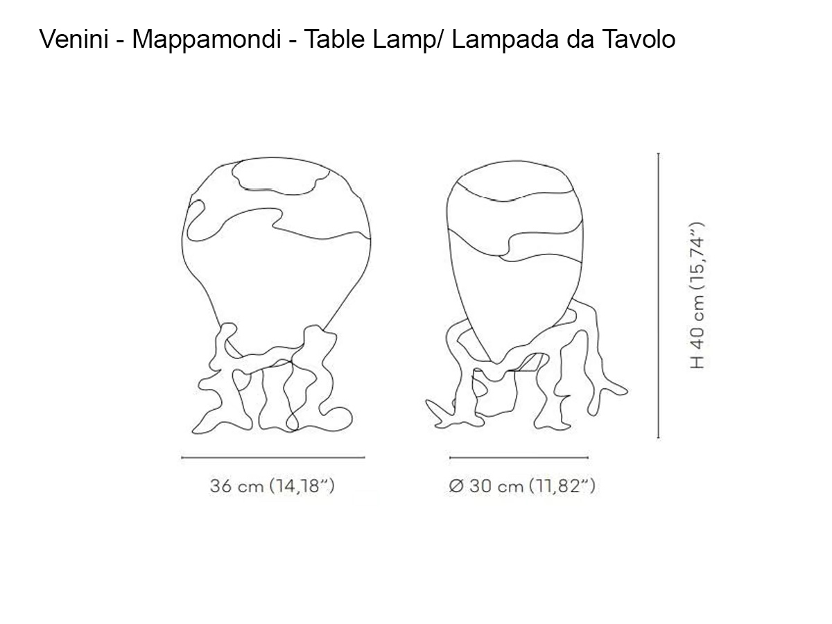 Venini Mappamondi 01611 Table Lamp