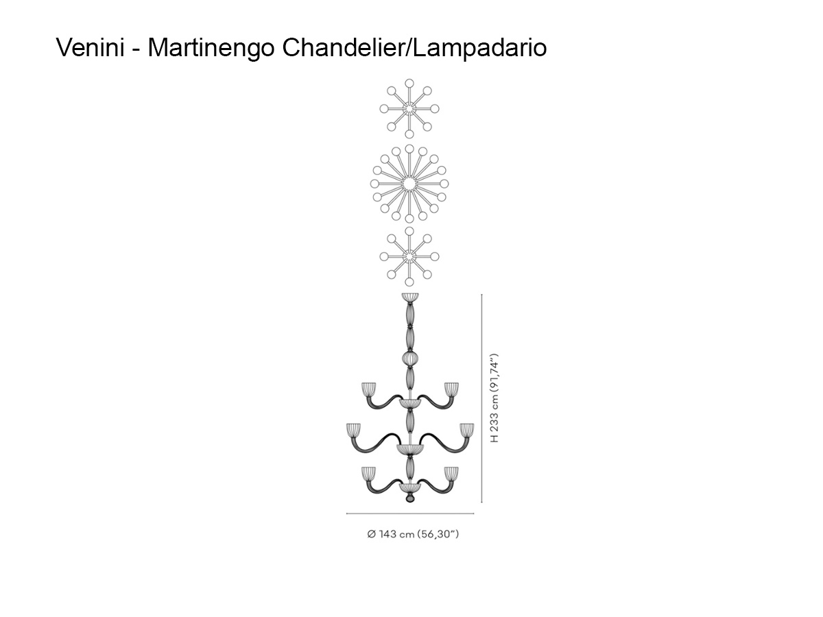 Venini Martinengo Chandelier