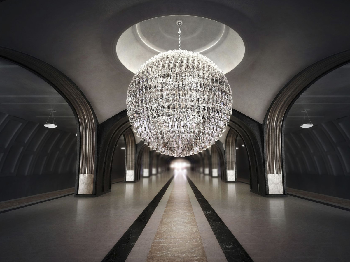 Venini Poliedri Suspension Lamp