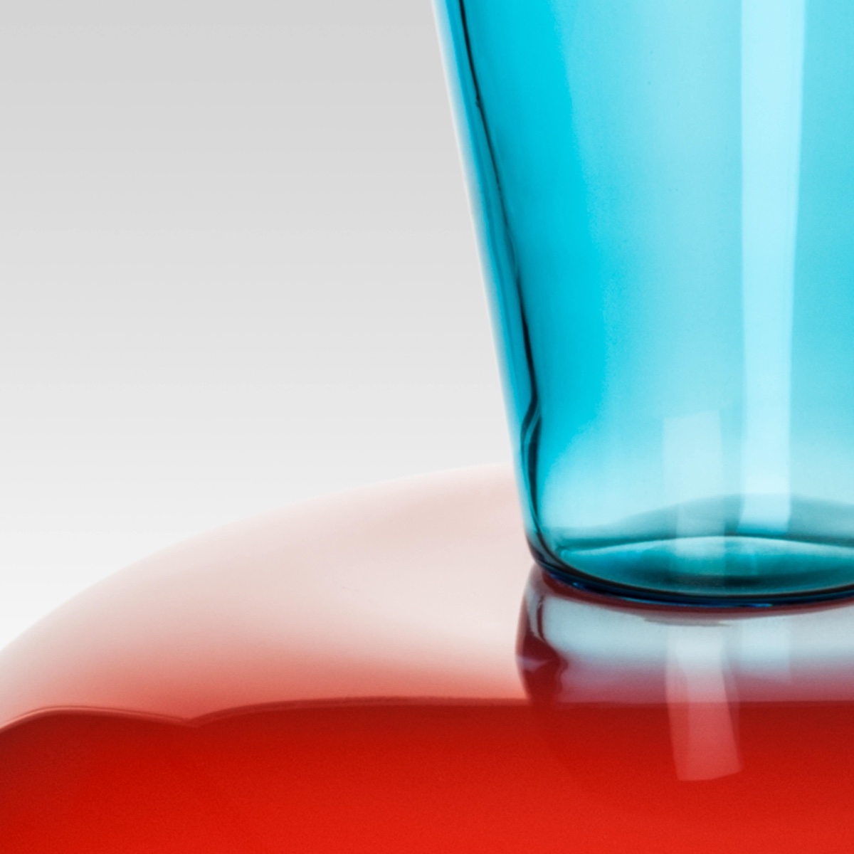 Venini Puzzle Corallo Acquamare Vase