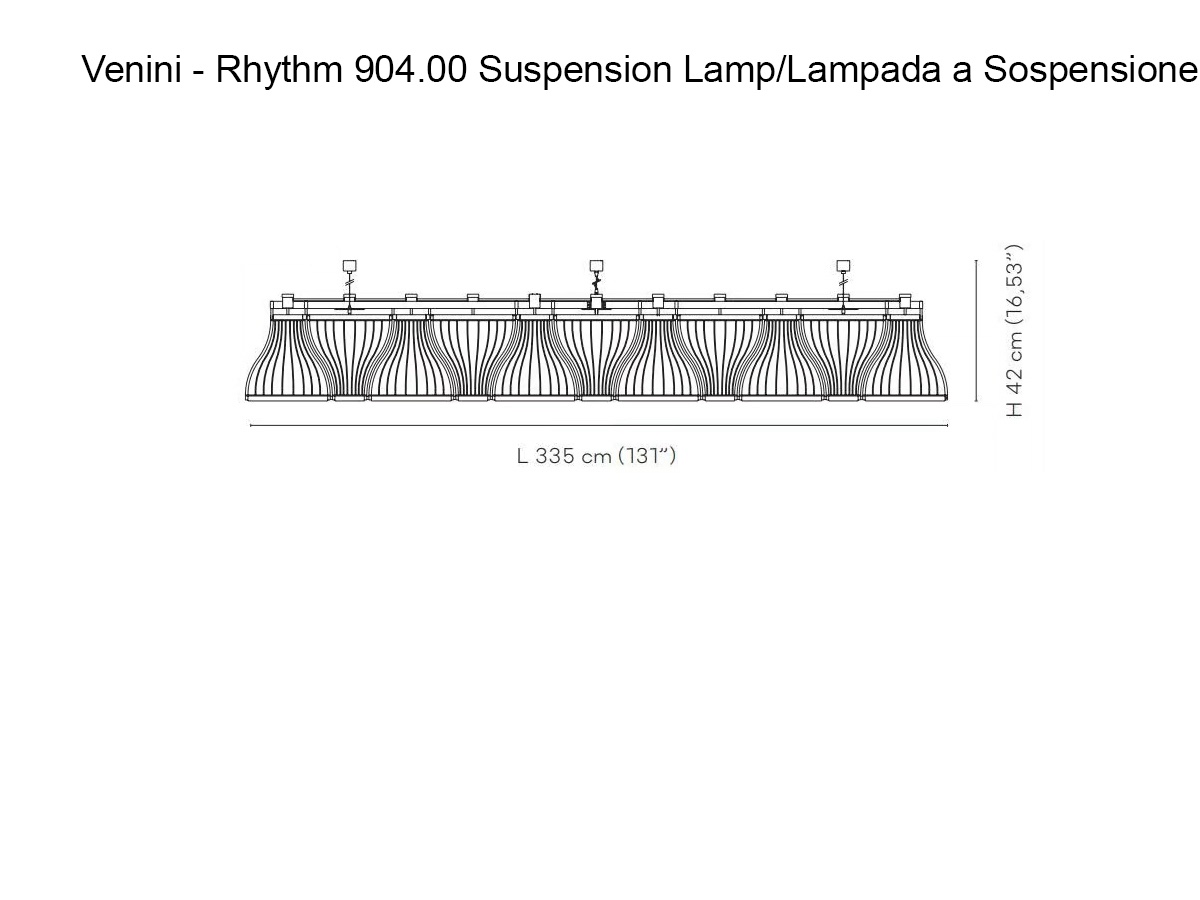 Venini Rhythm 90400 Suspension Lamp