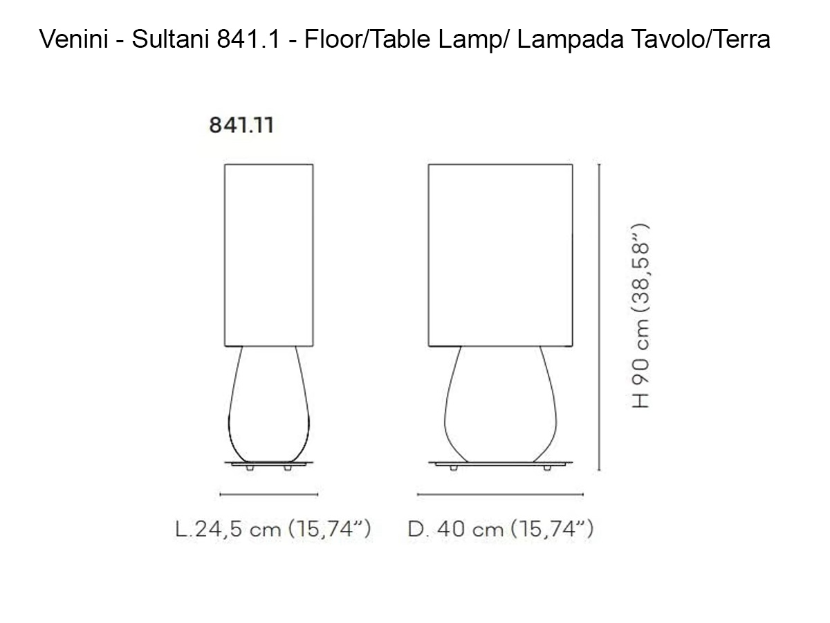 Venini Sultani 84111 Table Floor Lamp