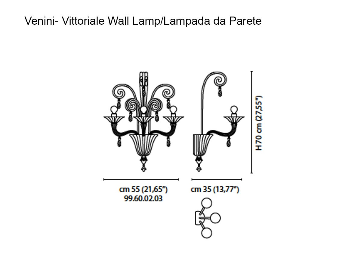 Venini Vittoriale Wall Lamp