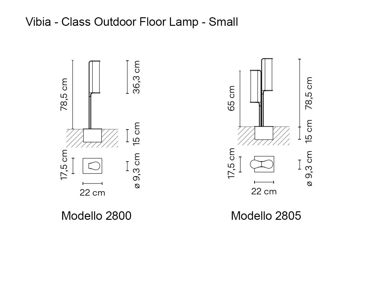 Vibia Class Outdoor Floor Lamp Small