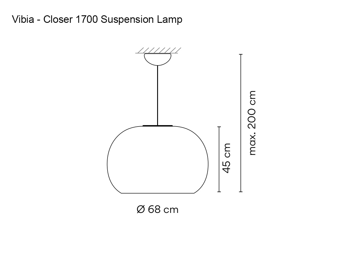 Vibia Closer 1700 Suspension Lamp