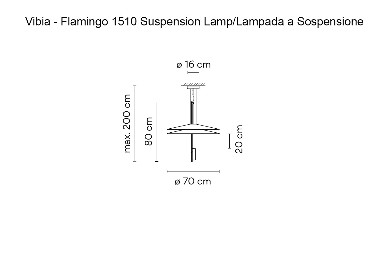 Vibia Flamingo Suspension Lamp 1510 Copper