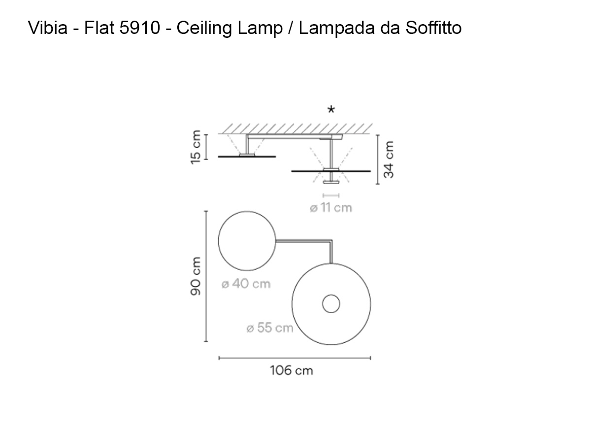 Vibia Flat 5910 Ceiling Lamp