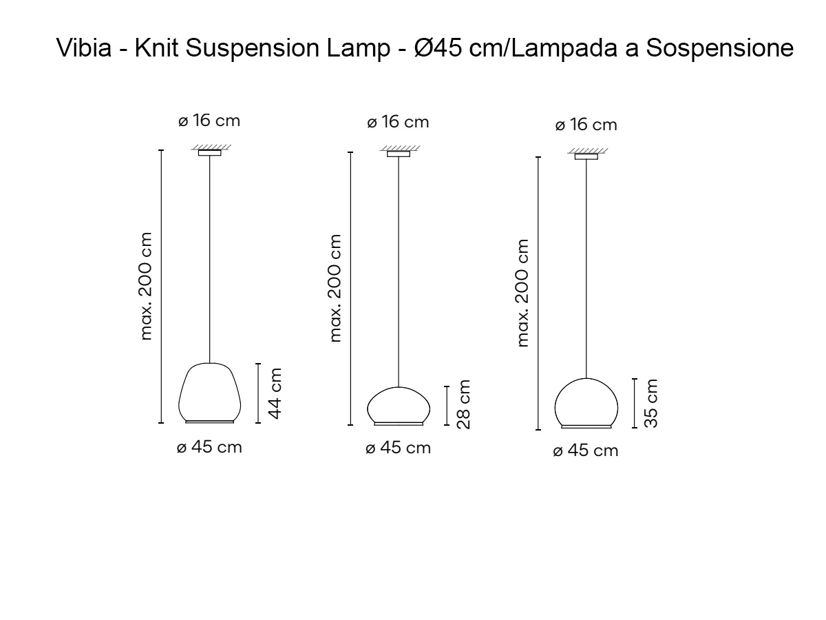 Vibia Knit Suspension Lamp O45 Cm