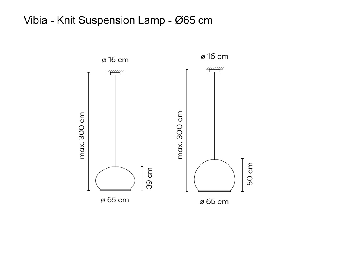 Vibia Knit Suspension Lamp O65 Cm