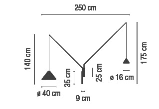 Vibia North Wall Lamp Two Arms