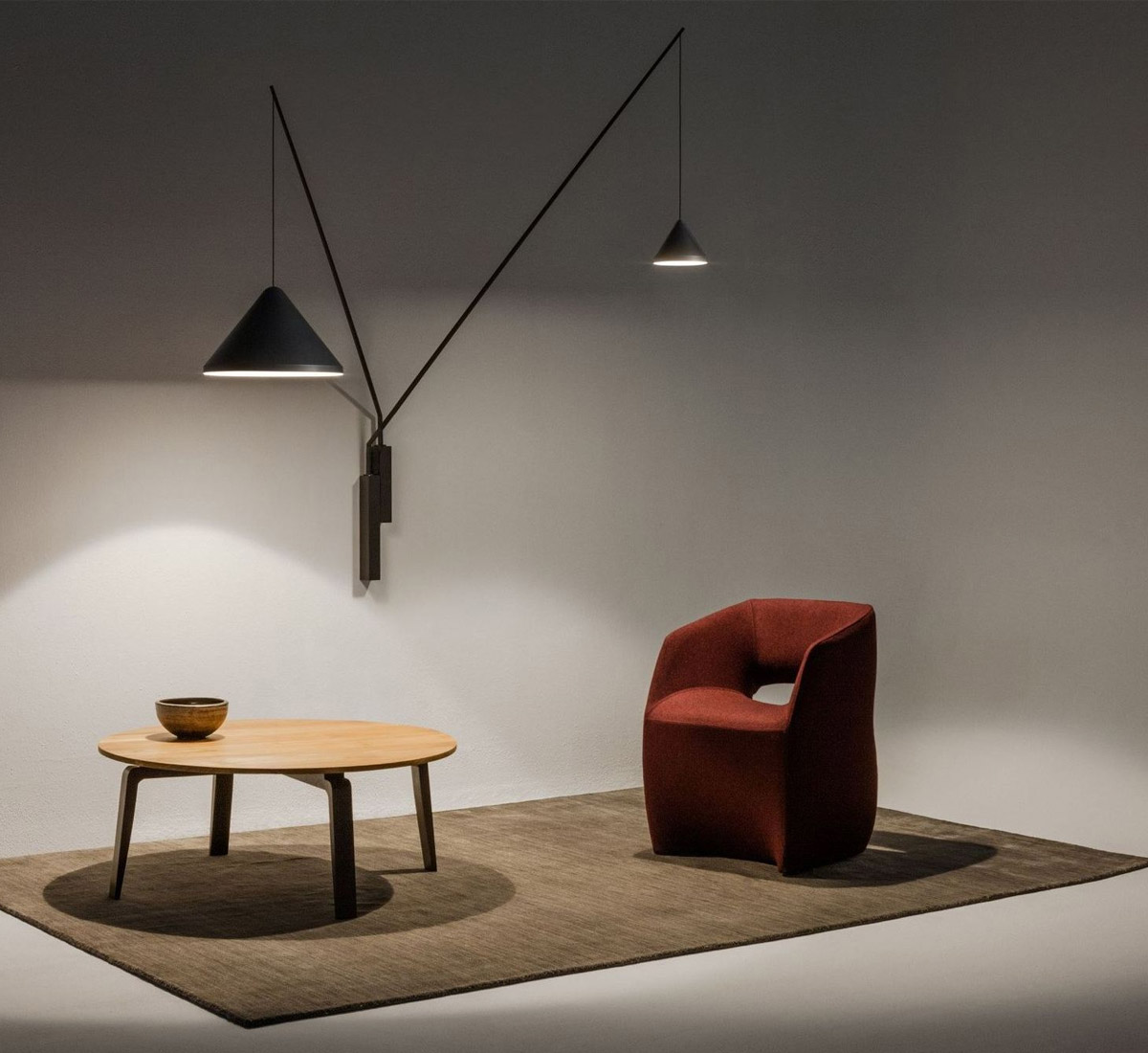 Vibia North Wall Lamp Two Arms