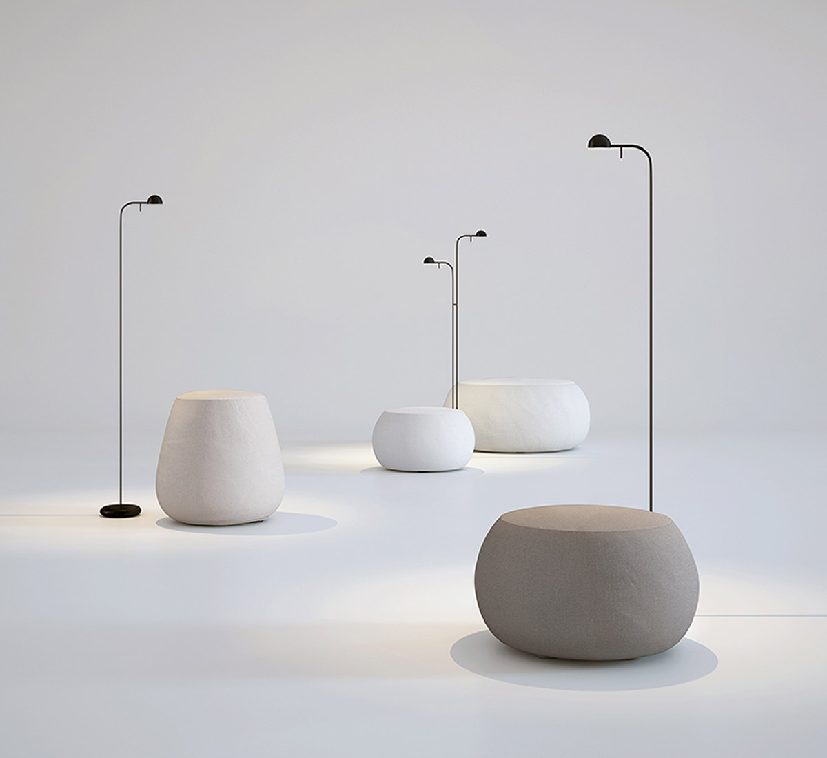Vibia Pin Floor Lamp Two Lights