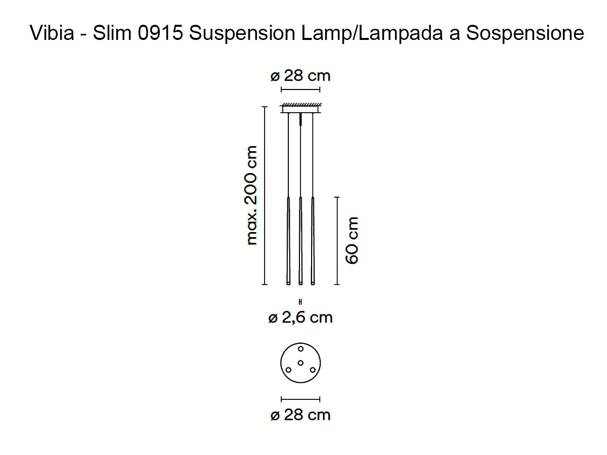 Vibia Slim 0915 Suspension Lamp 1 10v