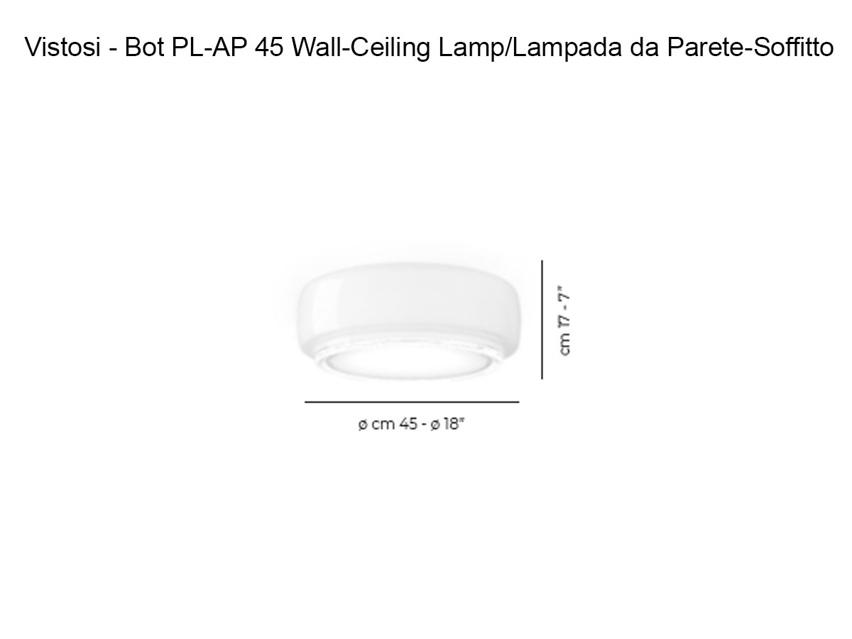 Vistosi Bot Pl Ap 45 Wall Ceiling Lamp