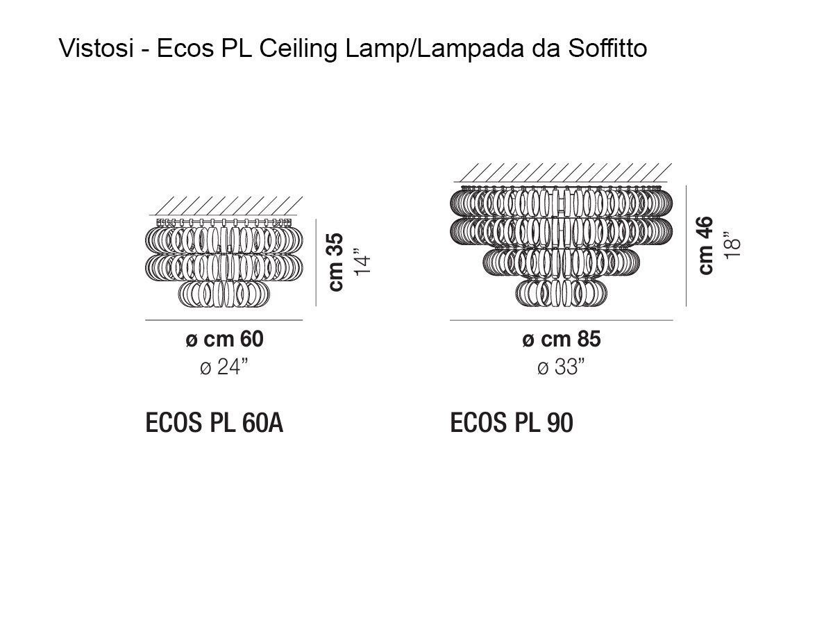 Vistosi Ecos Pl Ceiling Lamp