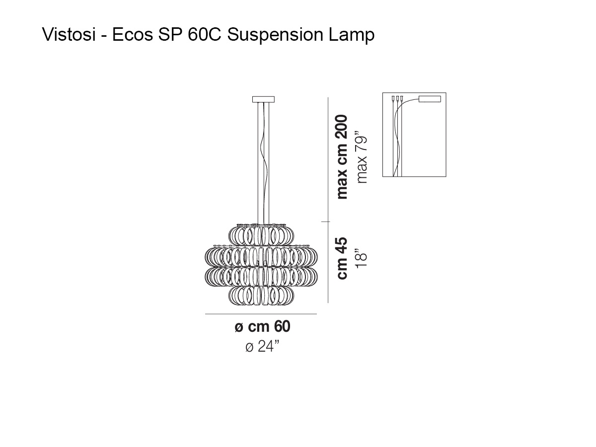 Vistosi Ecos Sp 60c Suspension Lamp