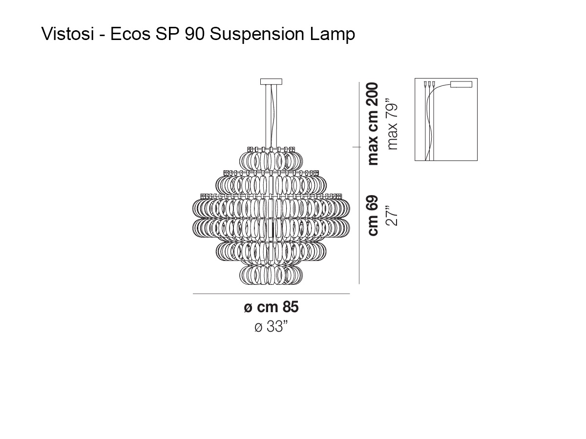 Vistosi Ecos Sp 90 Suspension Lamp