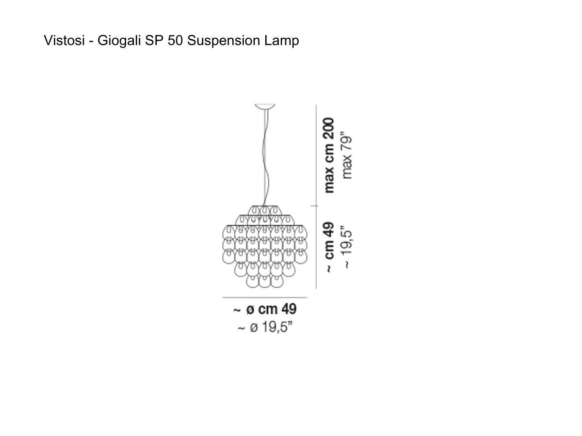 Vistosi Giogali Sp 50 Suspension Lamp Bronze Structure