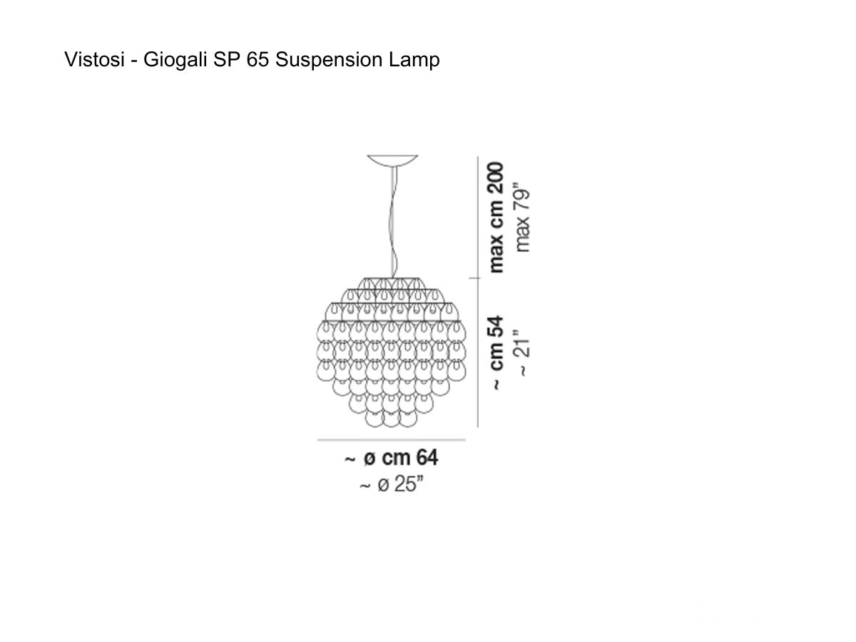 Vistosi Giogali Sp 65 Suspension Lamp Bronze Structure