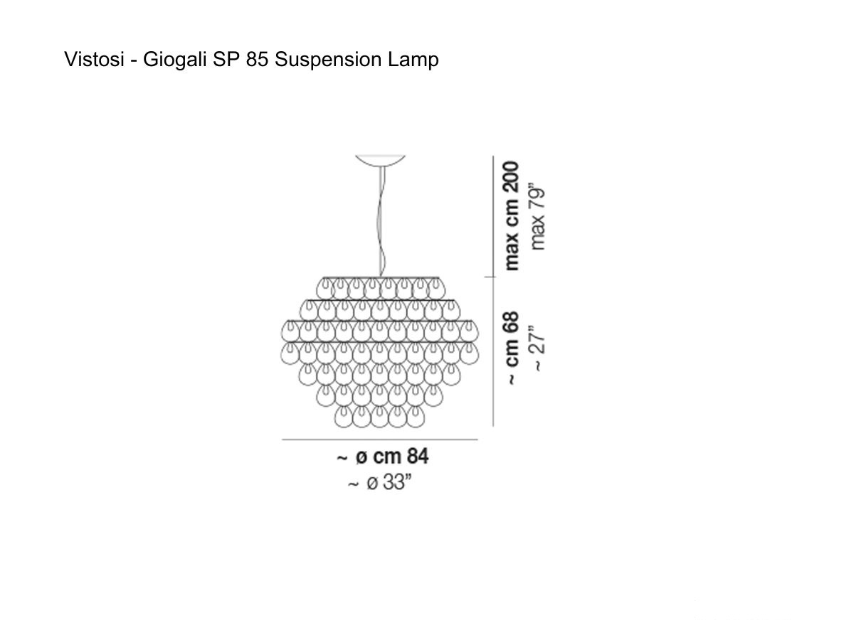 Vistosi Giogali Sp 85 Suspension Lamp Chrome Structure