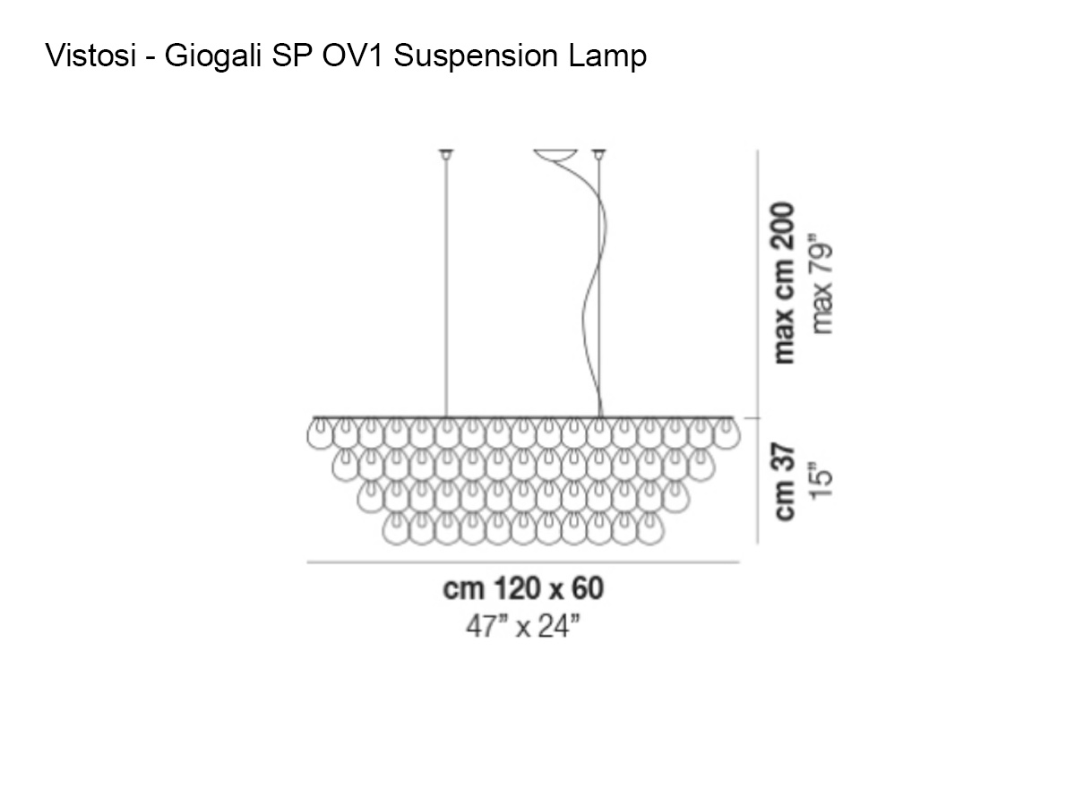 Vistosi Giogali Sp Ov1 Suspension Lamp Crystal Transparent