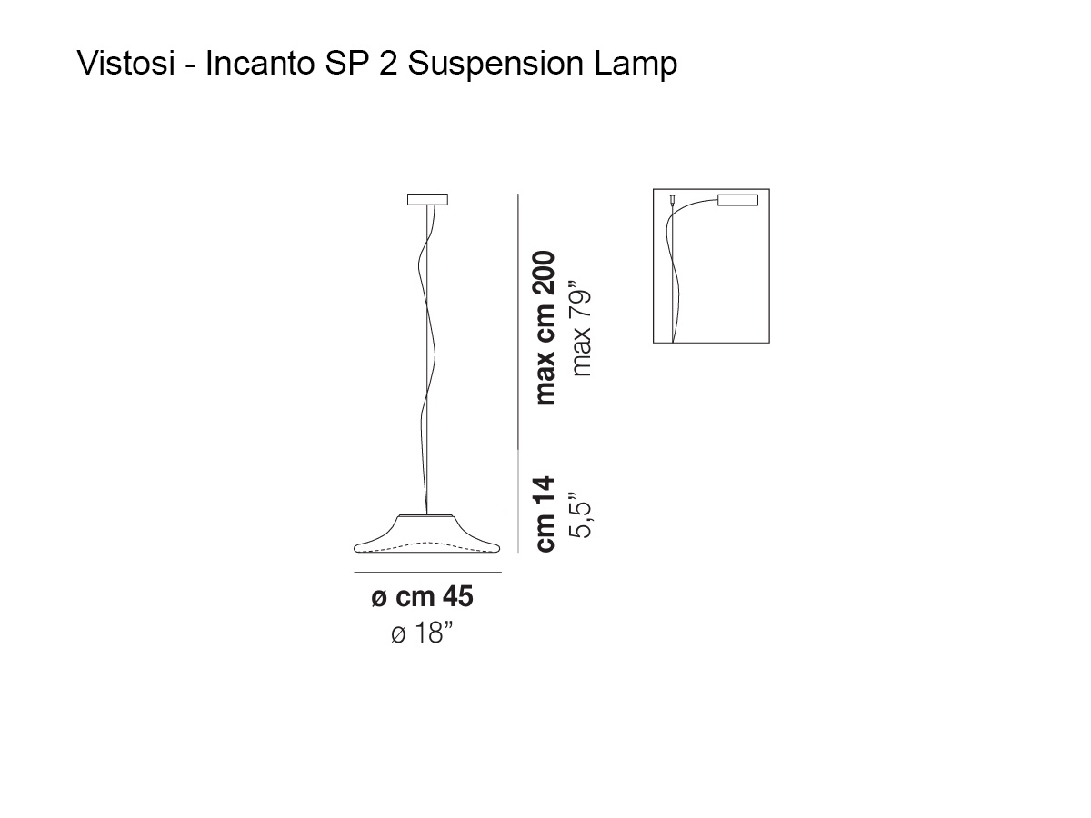 Vistosi Incanto Sp 2 Suspension Lamp